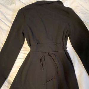 FIRE - Black Long Dress Coat